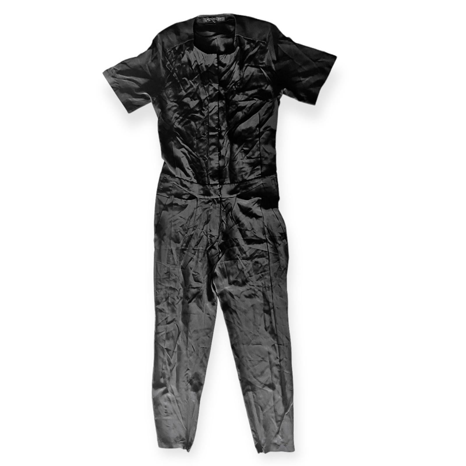 Barbara Bui Silk Cape Jumpsuit in Black, Size 6 Approx Retail $1395