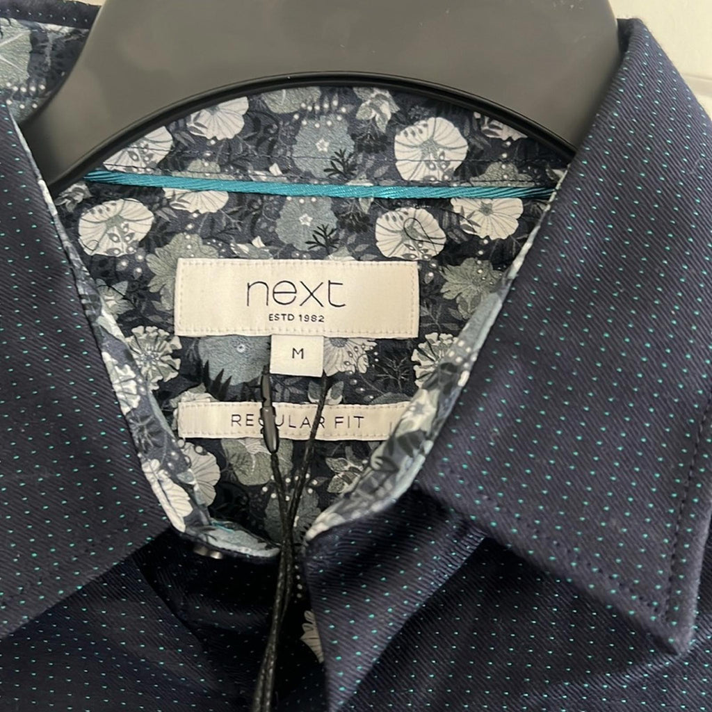 NWT next Regular Fit Men’s Dress Shirt, Navy Size M New w/Tag Retail £32