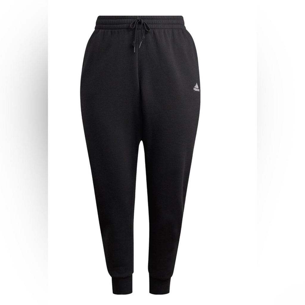 Adidas Essentials 3-Stripes Fleece Jogger Pants in Black, NEW, Size 4X
