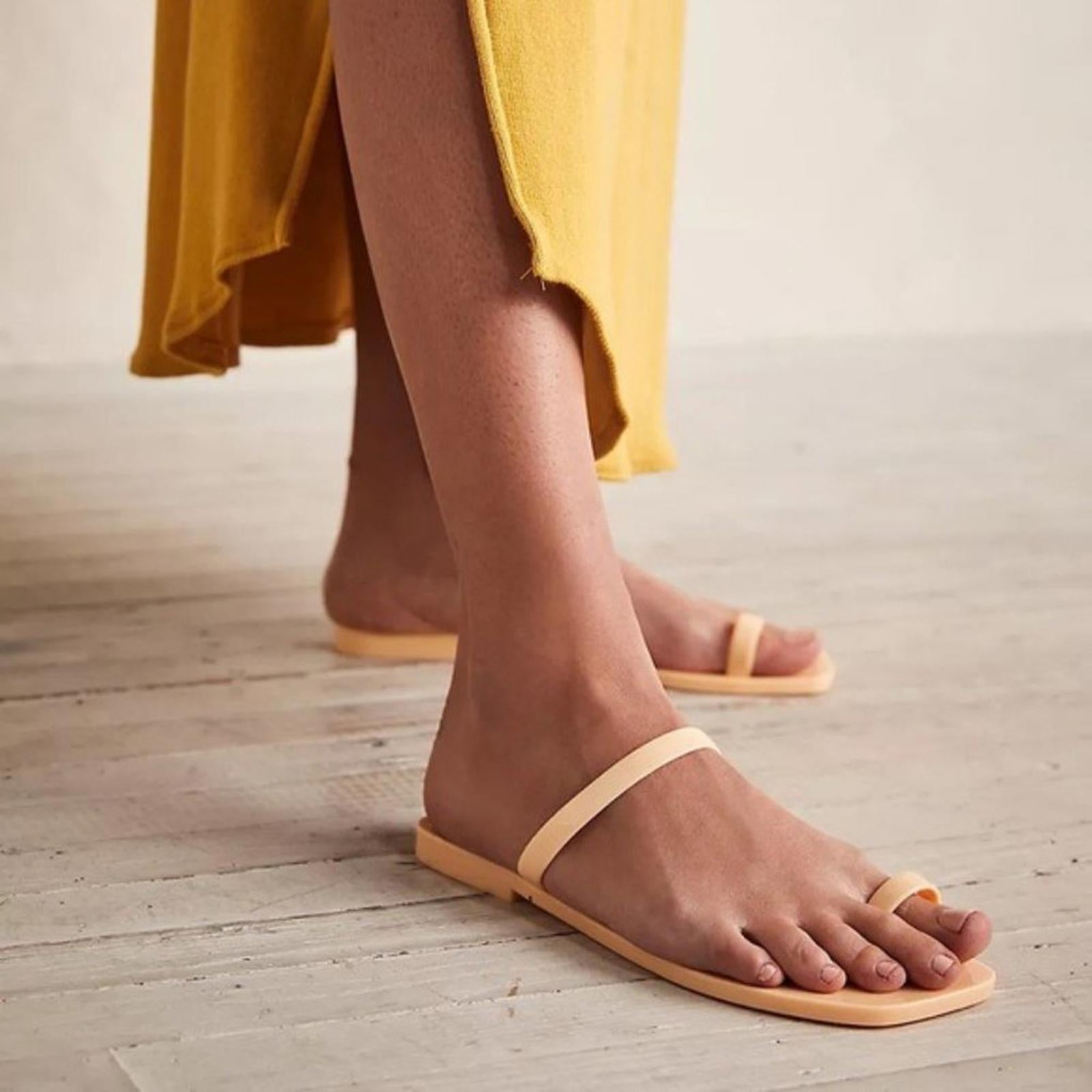 Jeffrey Campbell Toe Loop Sandals in Light Orange, Size 8 New in Box