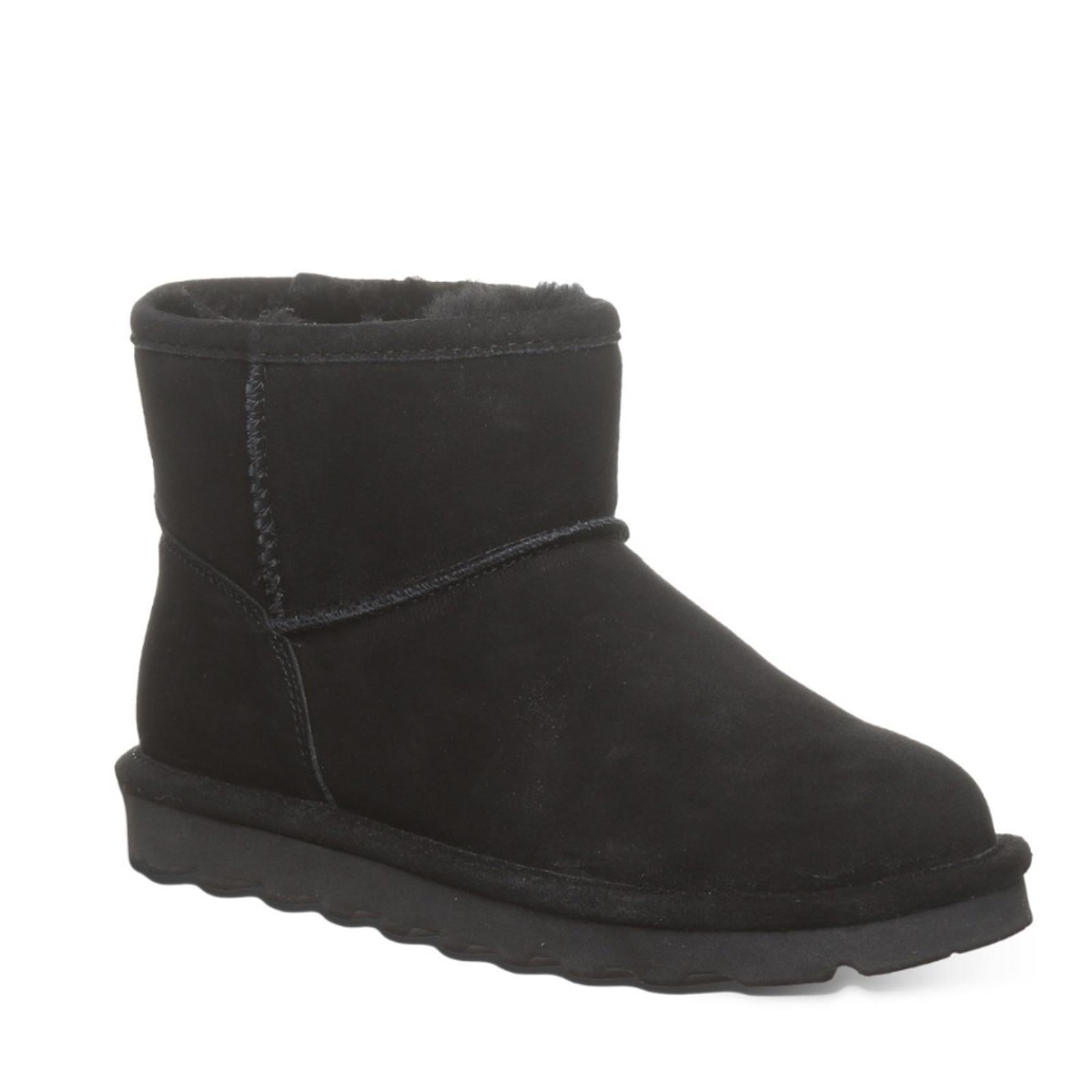 BearPaw Alyssa Suede Ankle Boots in Black, NWT, Size 11