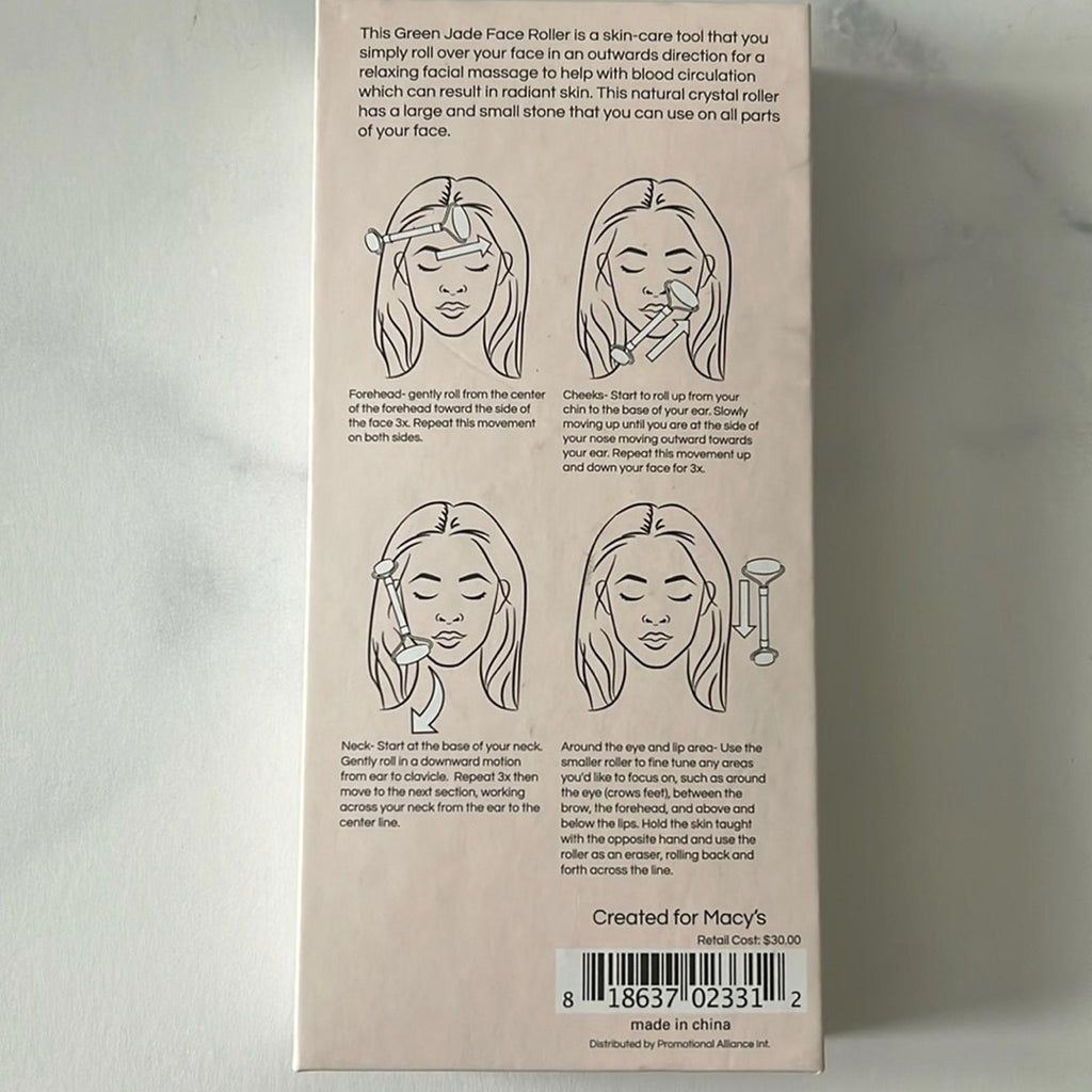 GREEN Jade Face Roller, New in Box