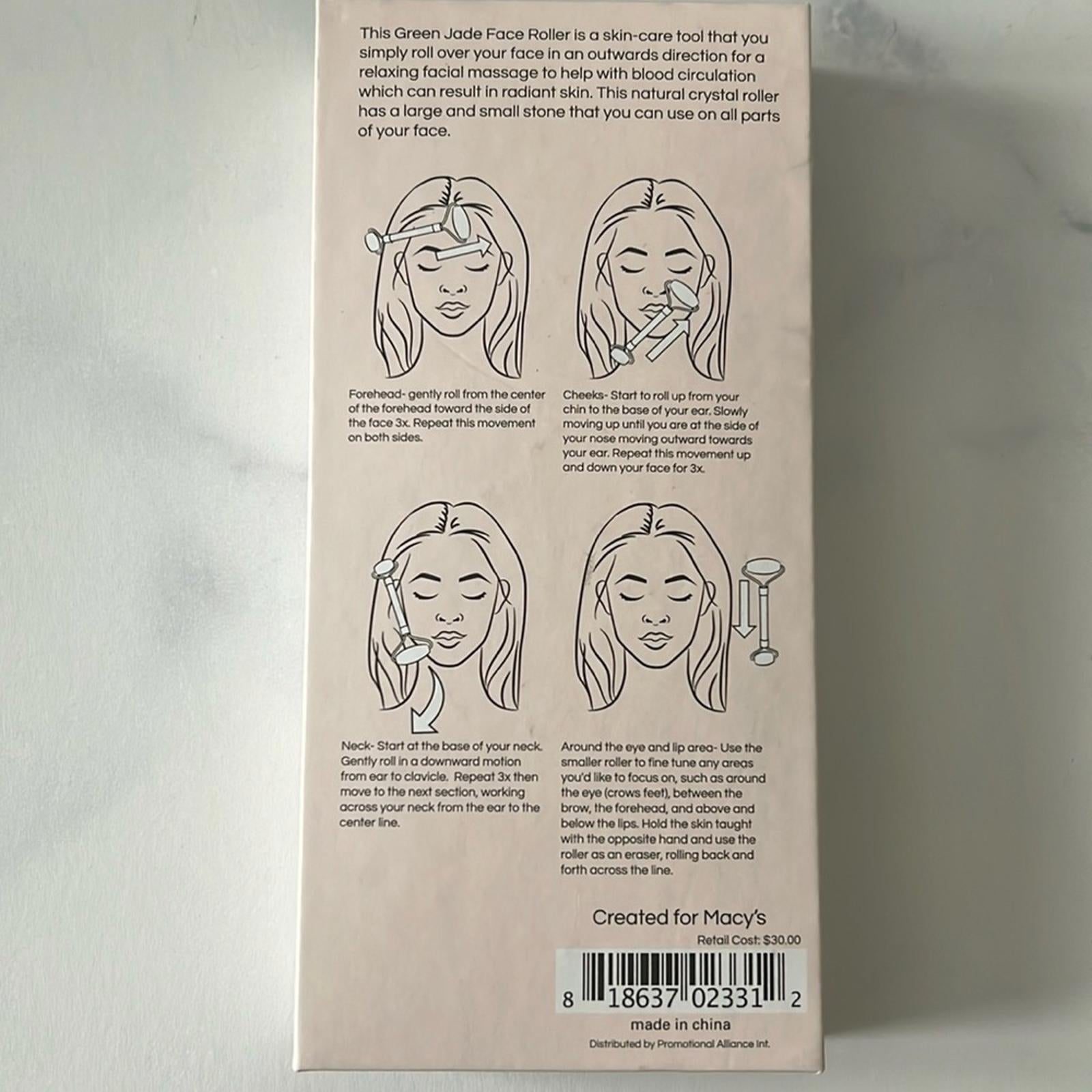 GREEN Jade Face Roller, New in Box