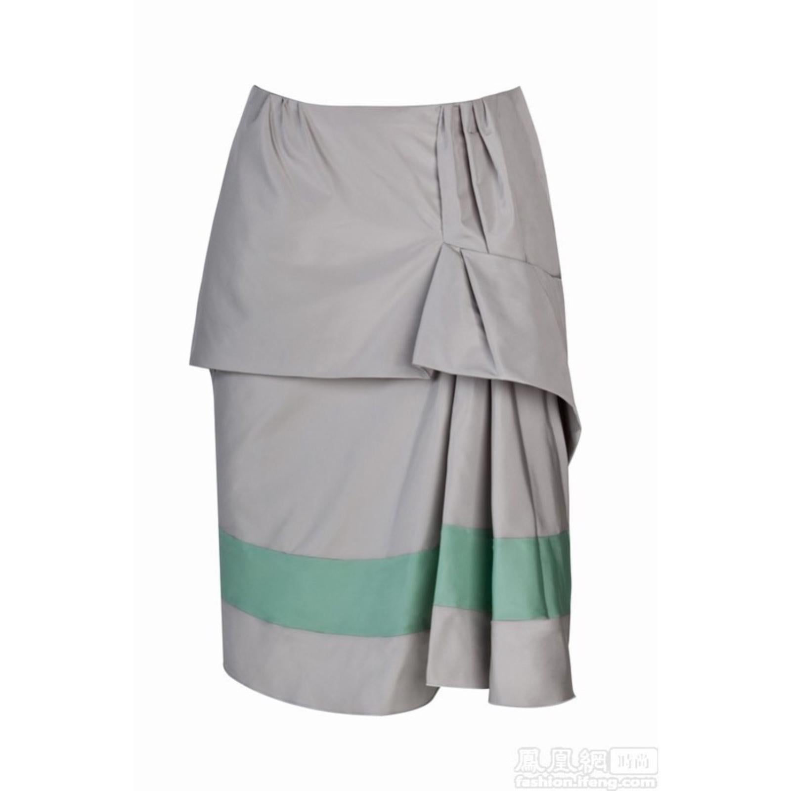 NEW Marc Jacobs Grey Pleated Detail Midi Skirt, Size 6 EXCELLENT!