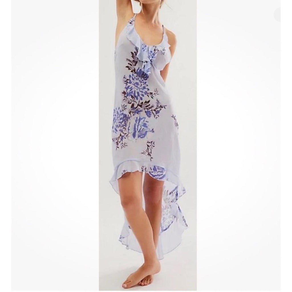 NEW Free People Intimately Getting Out Slip Ruffle Hi-Low Dress S New w/o Tag