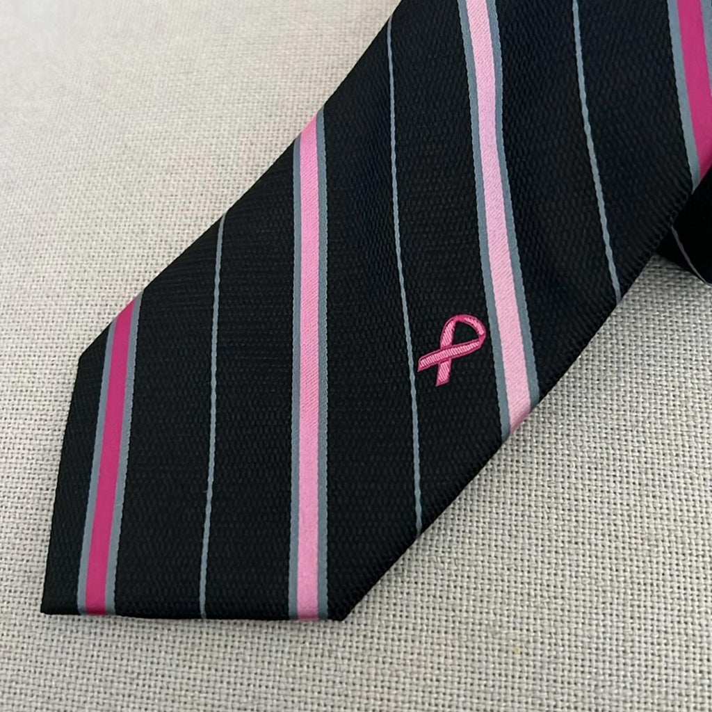 Susan G. Komen Striped Neck Tie, New w/Tag Retail $45