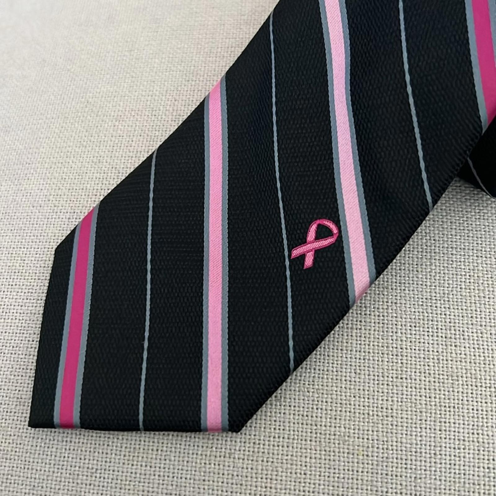 Susan G. Komen Striped Neck Tie, New w/Tag Retail $45