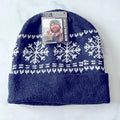 Men’s Insulated Hat, Knit Beanie, Navy & White One Size New w/Tag