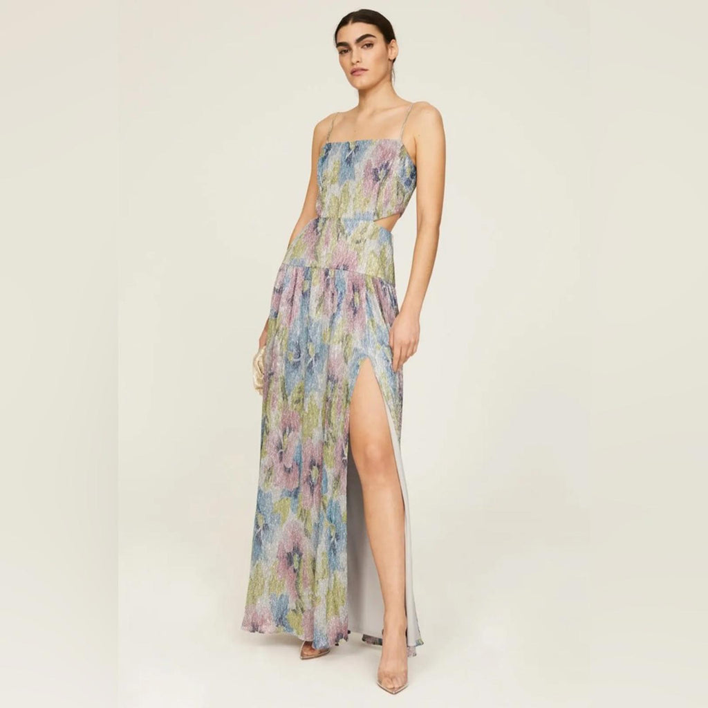Liv Foster Printed Cutout Pleat Front Dress, Size 10 New w/Tag Retail $295
