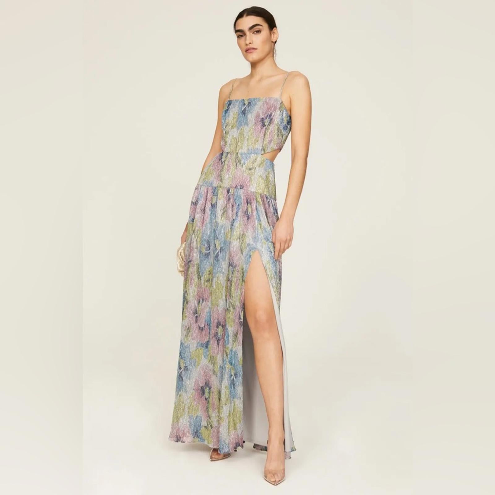 Liv Foster Printed Cutout Pleat Front Dress, Size 10 New w/Tag Retail $295