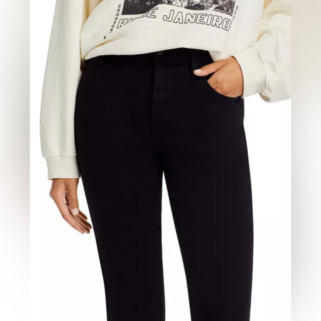 L’Agence Kendra High Rise Crop Flare Jeans in Black, Size 28 NWT Online for $275