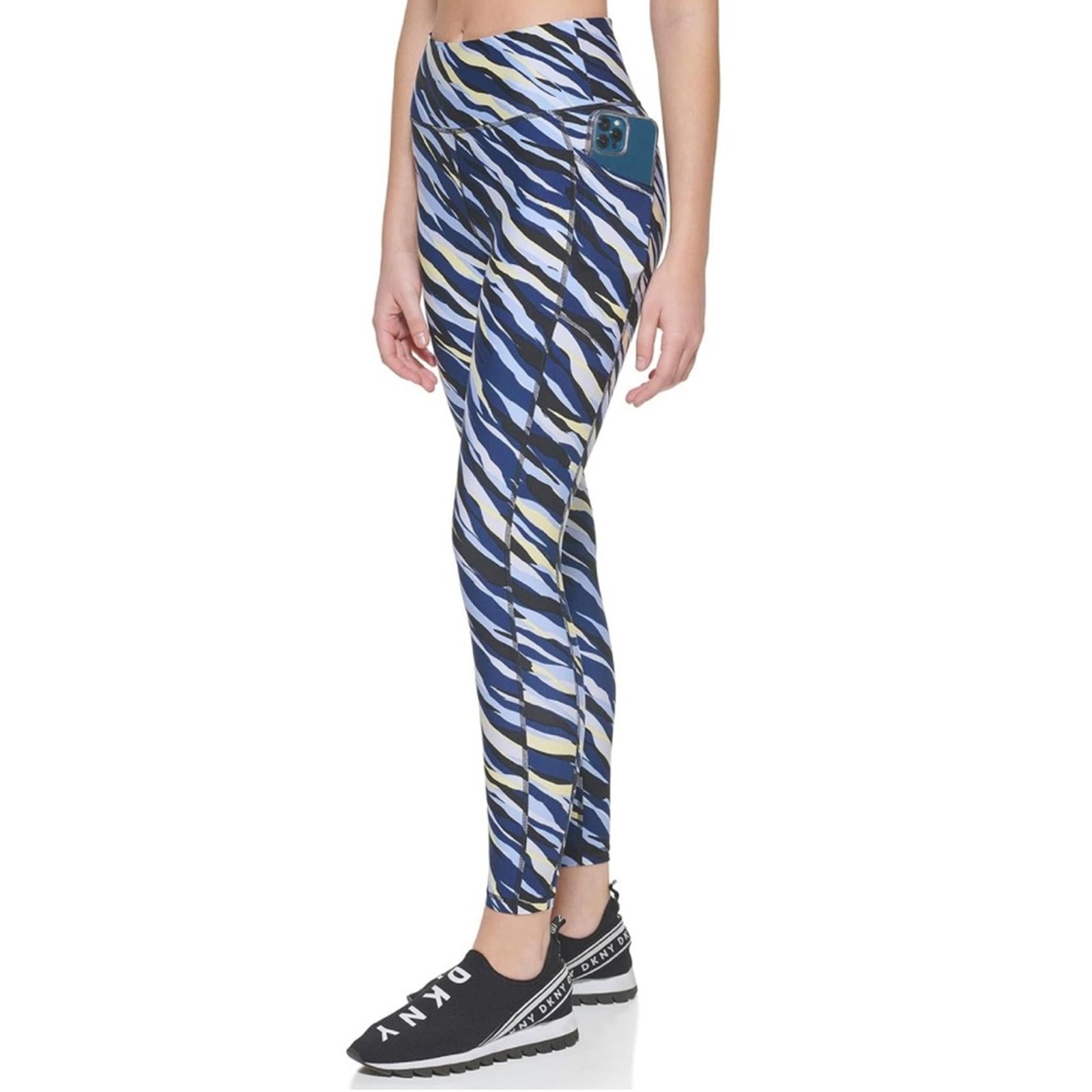 DKNY Sport High Waist 7/8 Performance Leggings Hydrangea Heatwave, Size S NWT