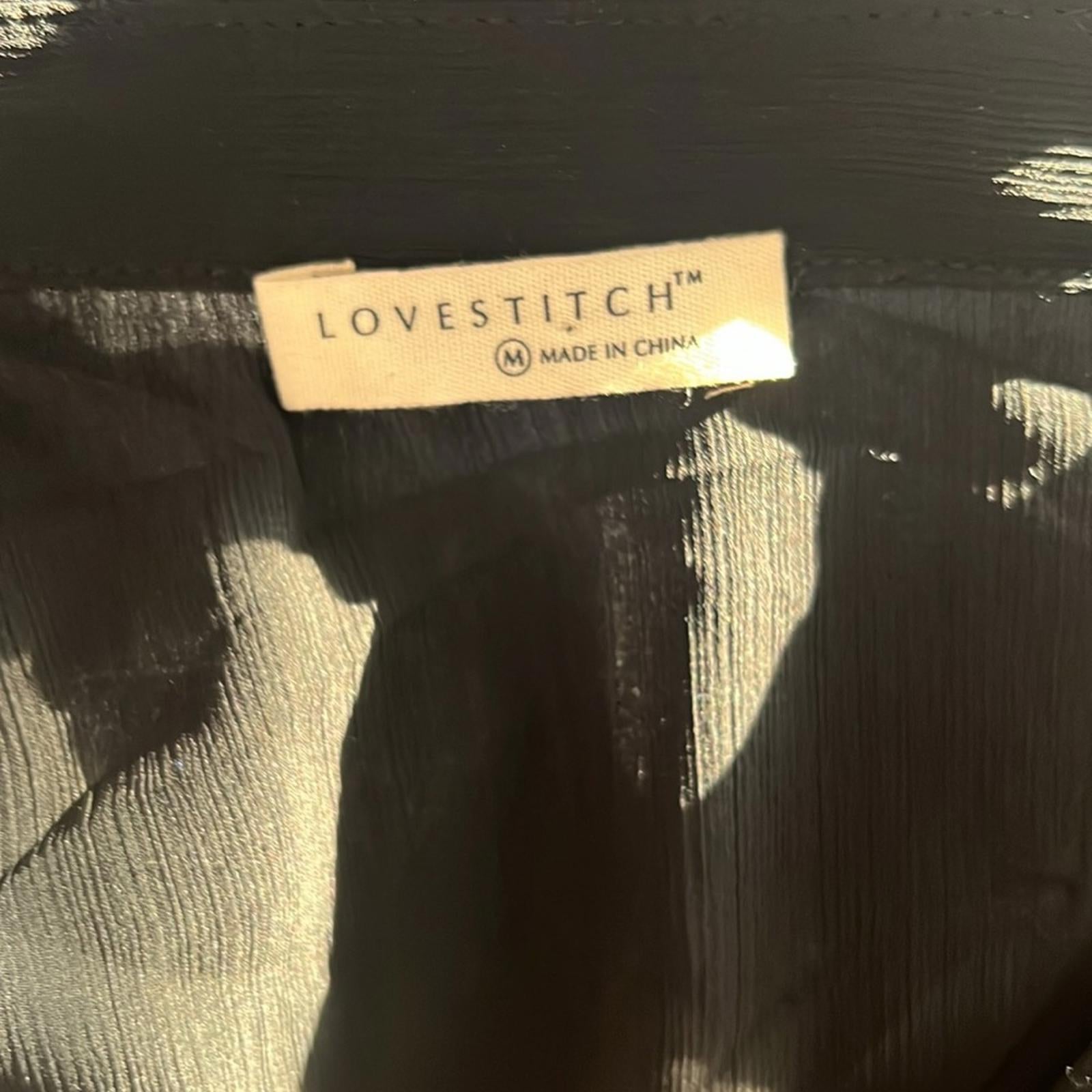 NEW Love Stitch Black Maxi Dress w/Pockets, Size M New w/Tag