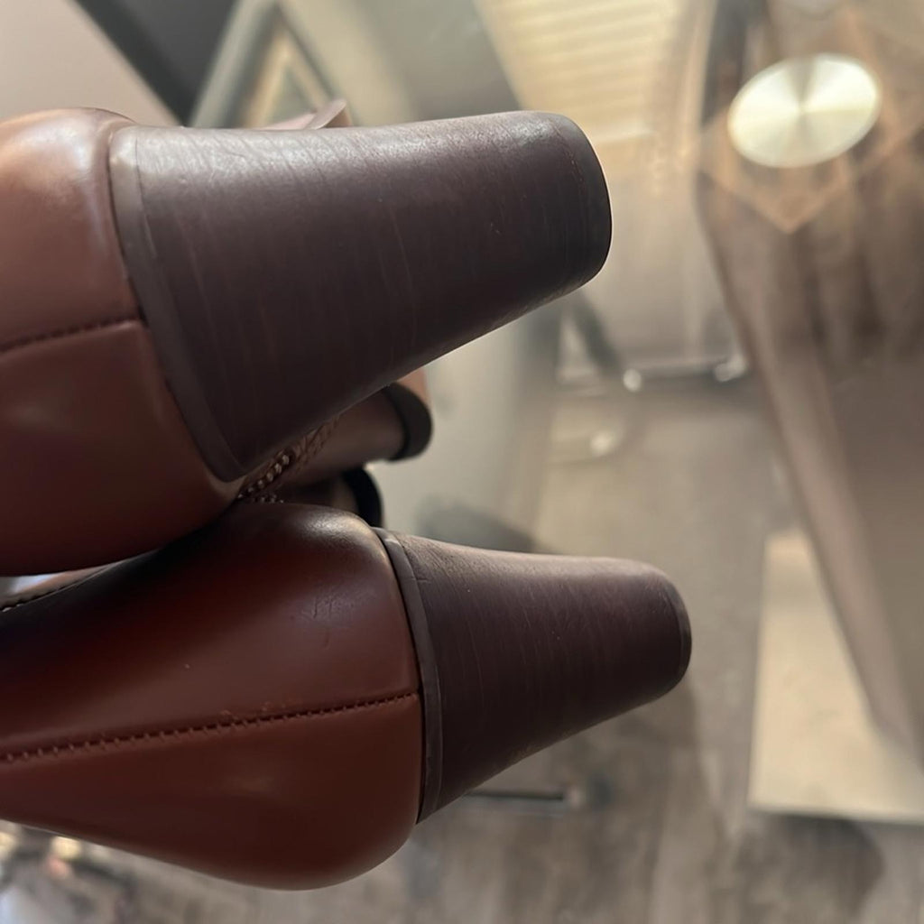 NEW J. Crew Brown Leather Ankle Boots, Size 12 New w/o Box