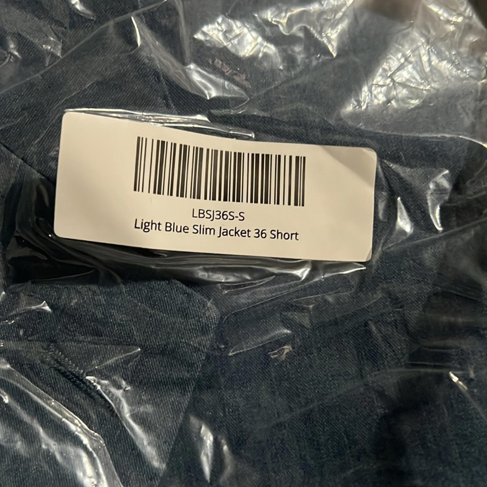 Suit Shop Men's Light Blue Slim Jacket Size 36 Short, New w/Tag $199