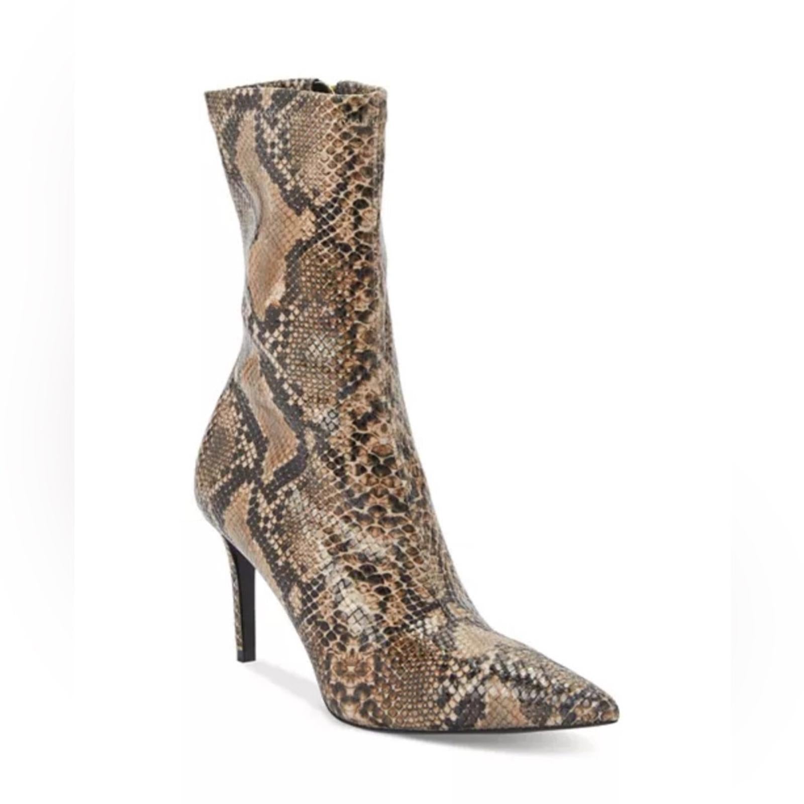Stella McCartney Stella Iconic Pointed Toe High Heel Booties Brown Size 35.5 NEW