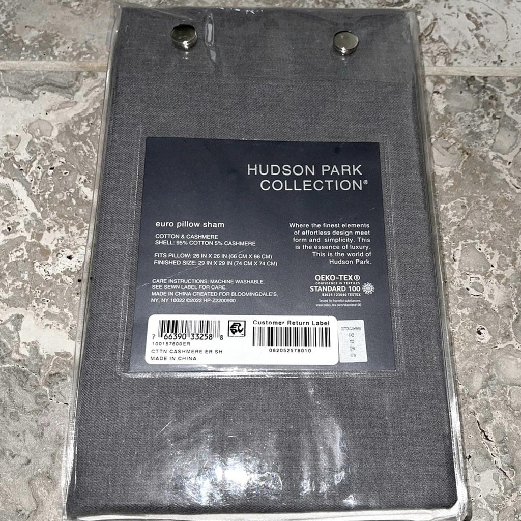 Hudson Park Collection Cotton-Cashmere Euro Sham, New w/Tag