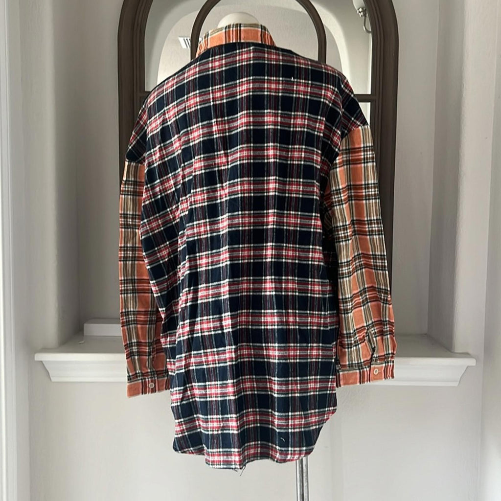 New Look Plaid Button Front Shirt, Size 2X New w/Tag