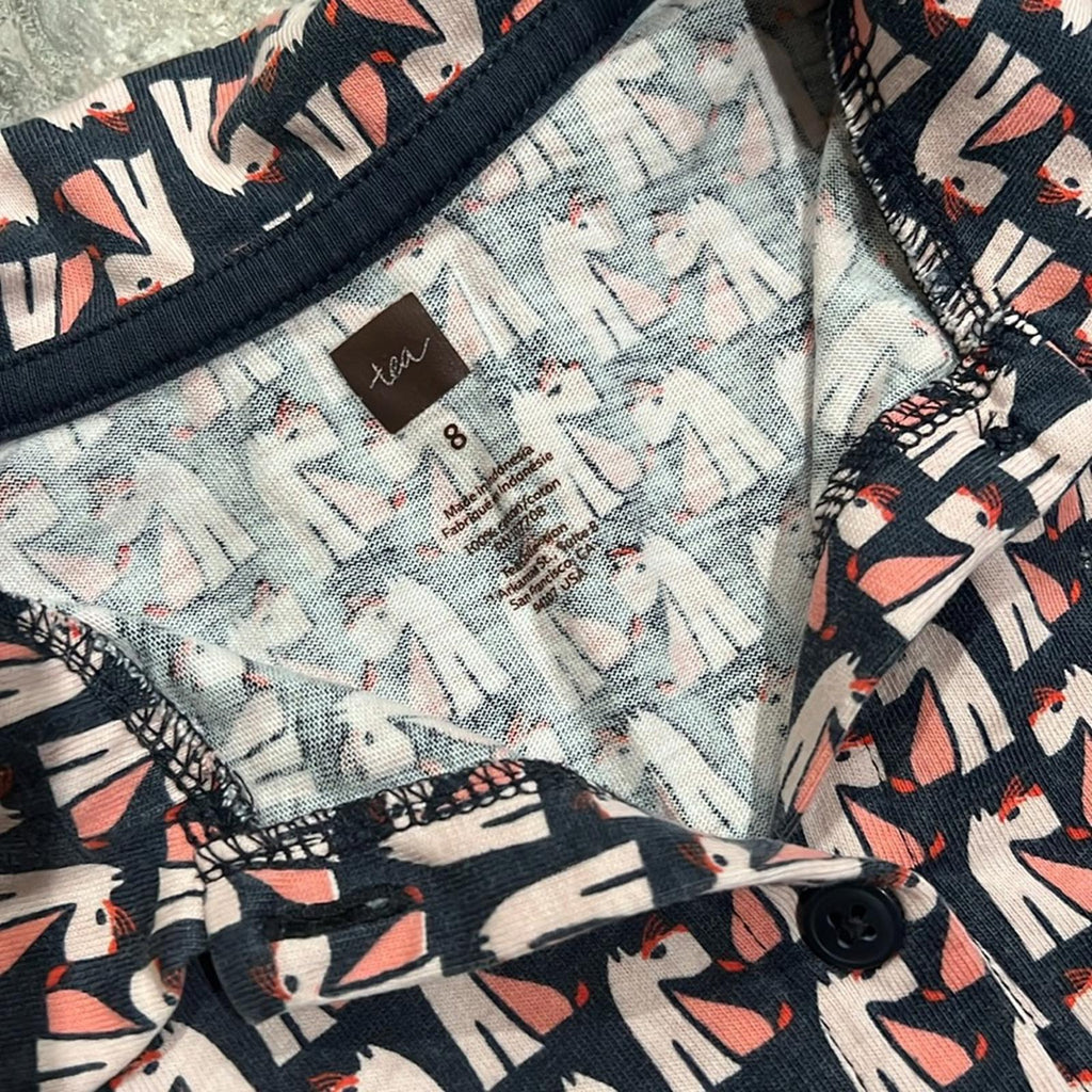 Tea Collection Scottish Dog Print Long Sleeve Shirt Dress, Size 8 EXCELLENT!