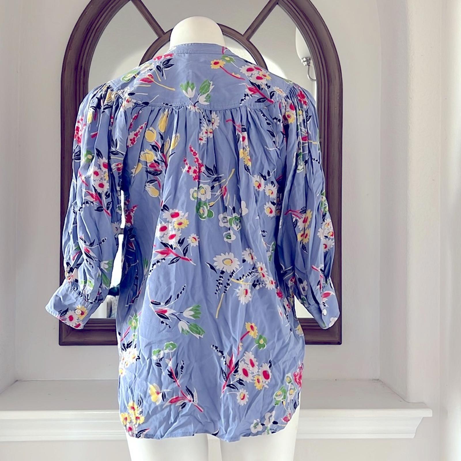 Polo Ralph Lauren Floral Neck Tie Blouse Size XS EXCELLENT!