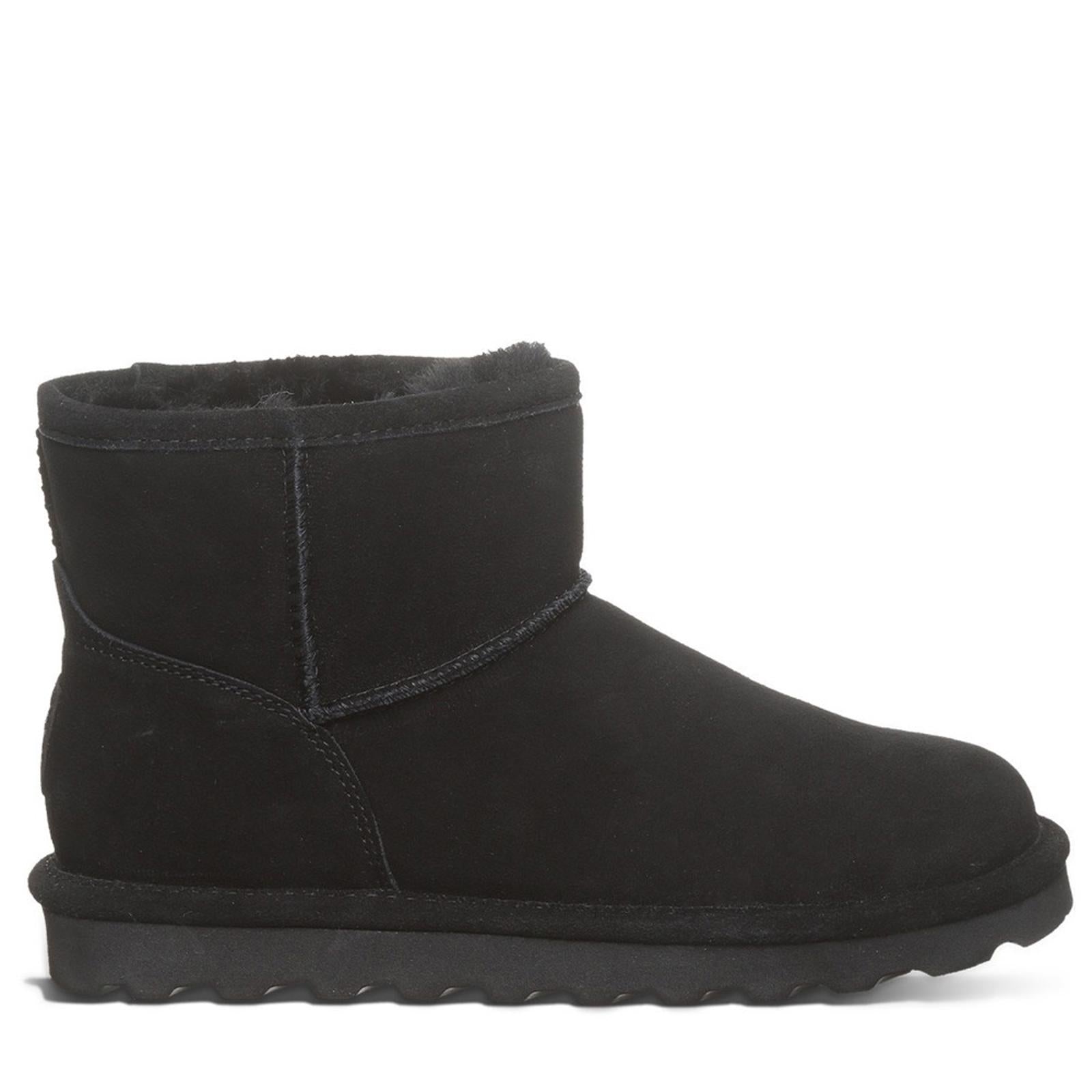 BearPaw Alyssa Suede Ankle Boots in Black, NWT, Size 11