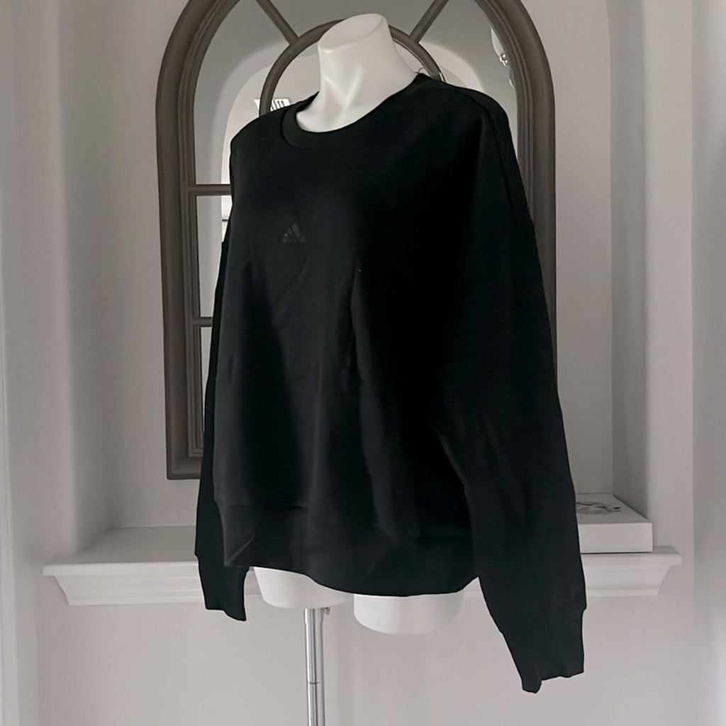 ADIDAS Plus Size All Season Fleece Logo Sweatshirt, Black Size 2X New w/Tag