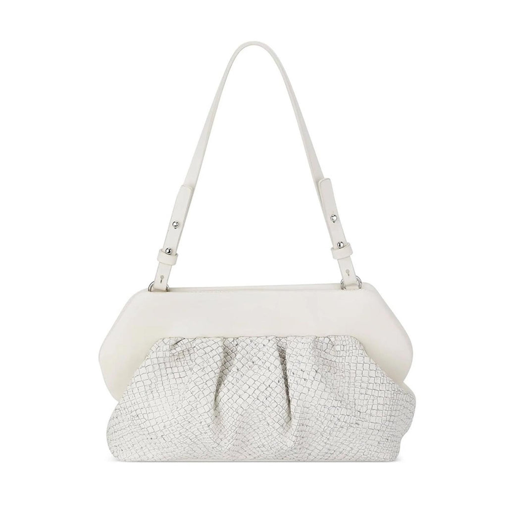 NWT Vince Camuto Amari Leather Clutch Bag in Cotton White, New w/Tag $158