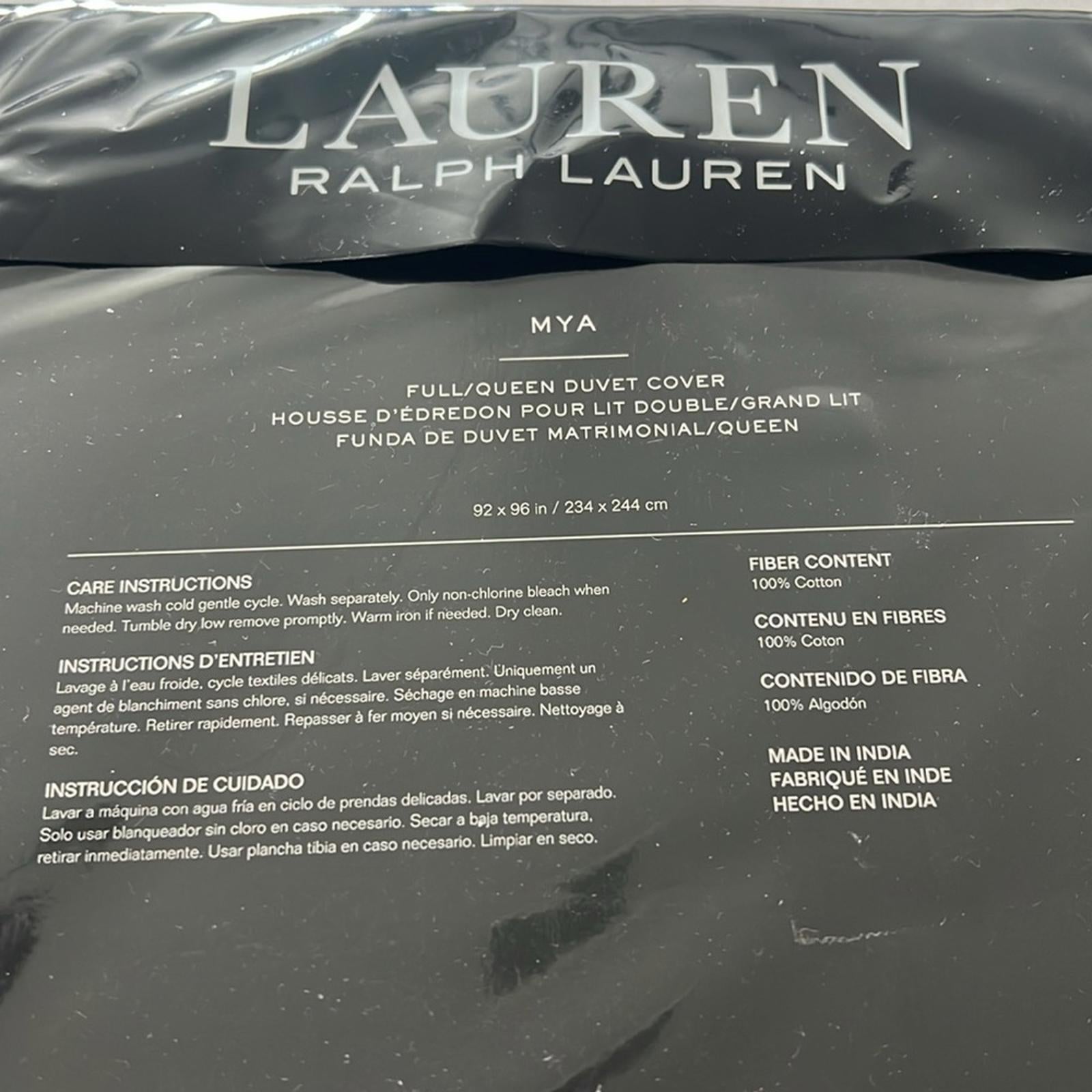 Lauren Ralph Lauren Mya Floral Duvet Cover in Navy, NEW, Size Queen $430