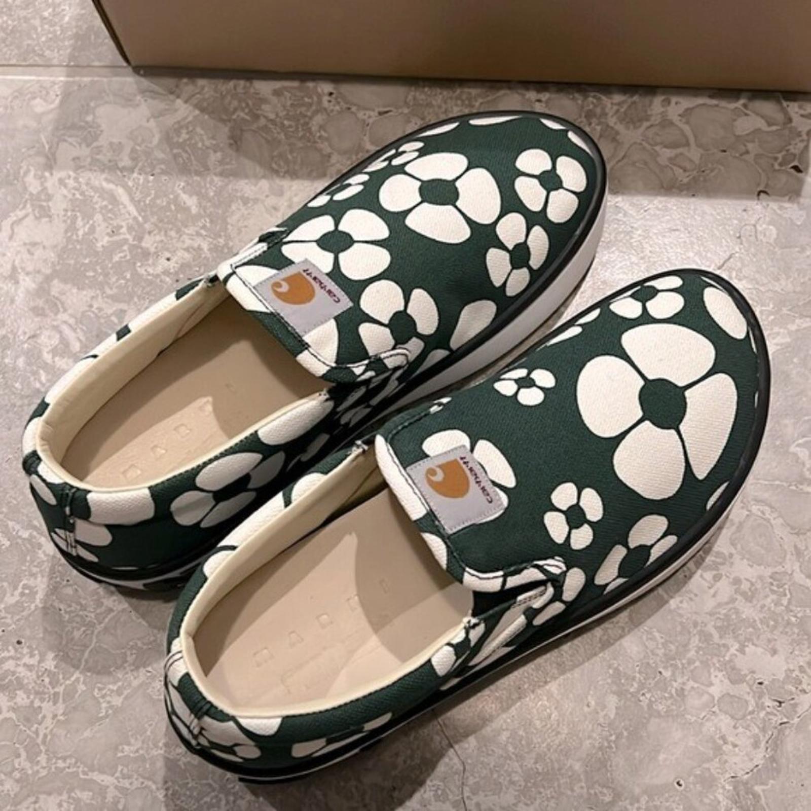 Marni x Carhartt WIP Slip-On Floral Low Cut Slip-On Sneakers Size 44 NEW $750
