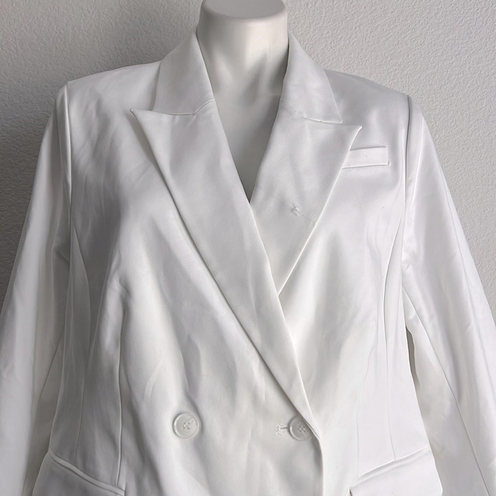 Lane Bryant White Double-Breasted Blazer, NEW, Size 16