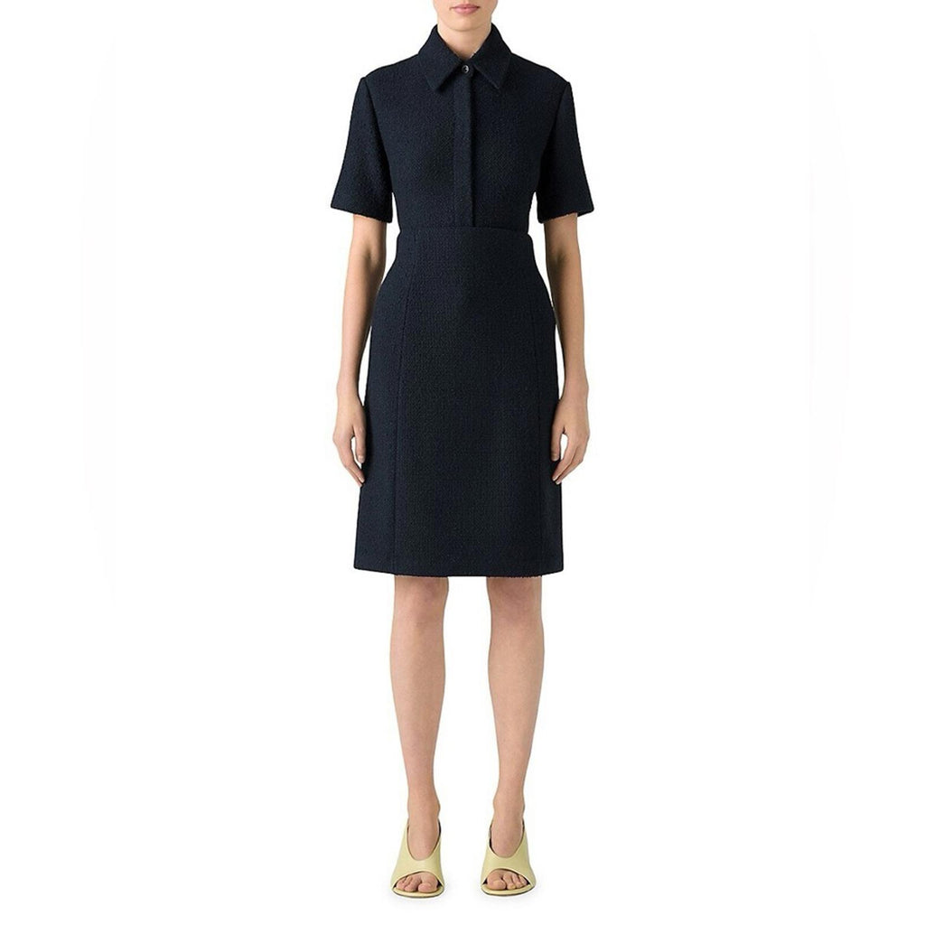St. John Collection Textured Tweed Pencil Skirt in Navy, Size 16 NWT Retail $795