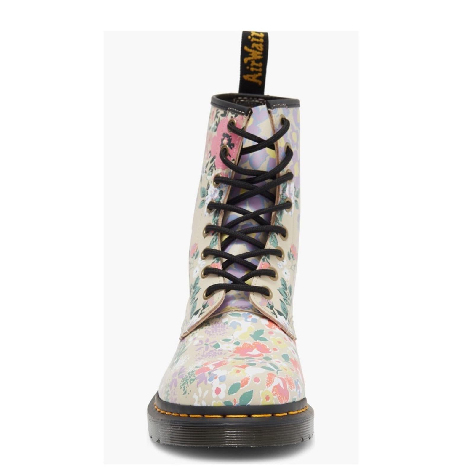 Dr. Martens 1460 Floral Lace Up Boots, Floral Beige, Size 5 New w/o Box