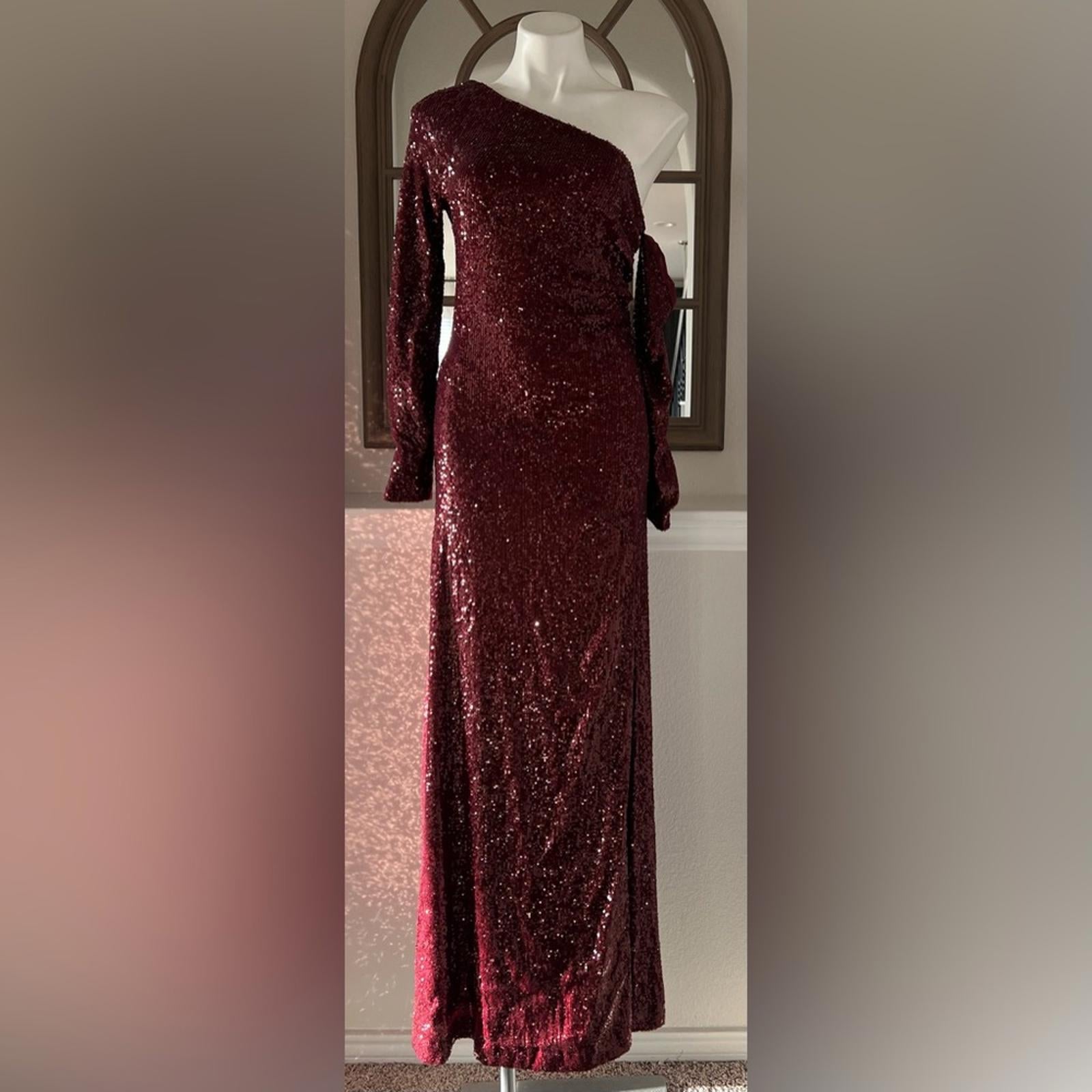 Donna Karan New York Social Occasion Asymmetric Sequined Gown, Size 4 NEW $595