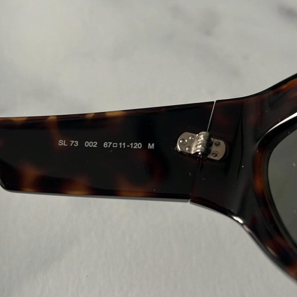 Saint Laurent Cat Eye Sunglasses, Brown Tortoise 67mm New w/Tag - Made in Italy