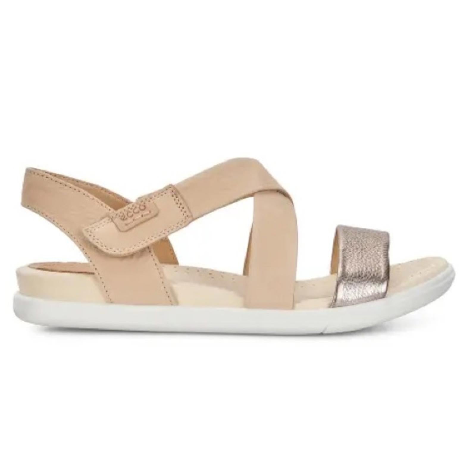 Ecco Warm Grey Damara Suede Leather Sandals, Size EU 42 | US 11-11.5 New in Box