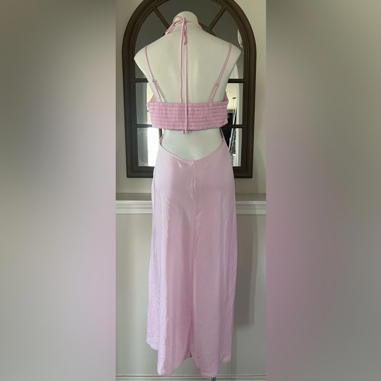 A.L.C. Sienna Strappy Cut-Out Satin Slip Maxi Dress, Size 14 New w/Tag $495