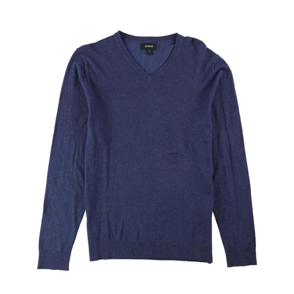 Alfani Men’s Heathered Knit Sweater in Blue Nite Size S, New w/Tag