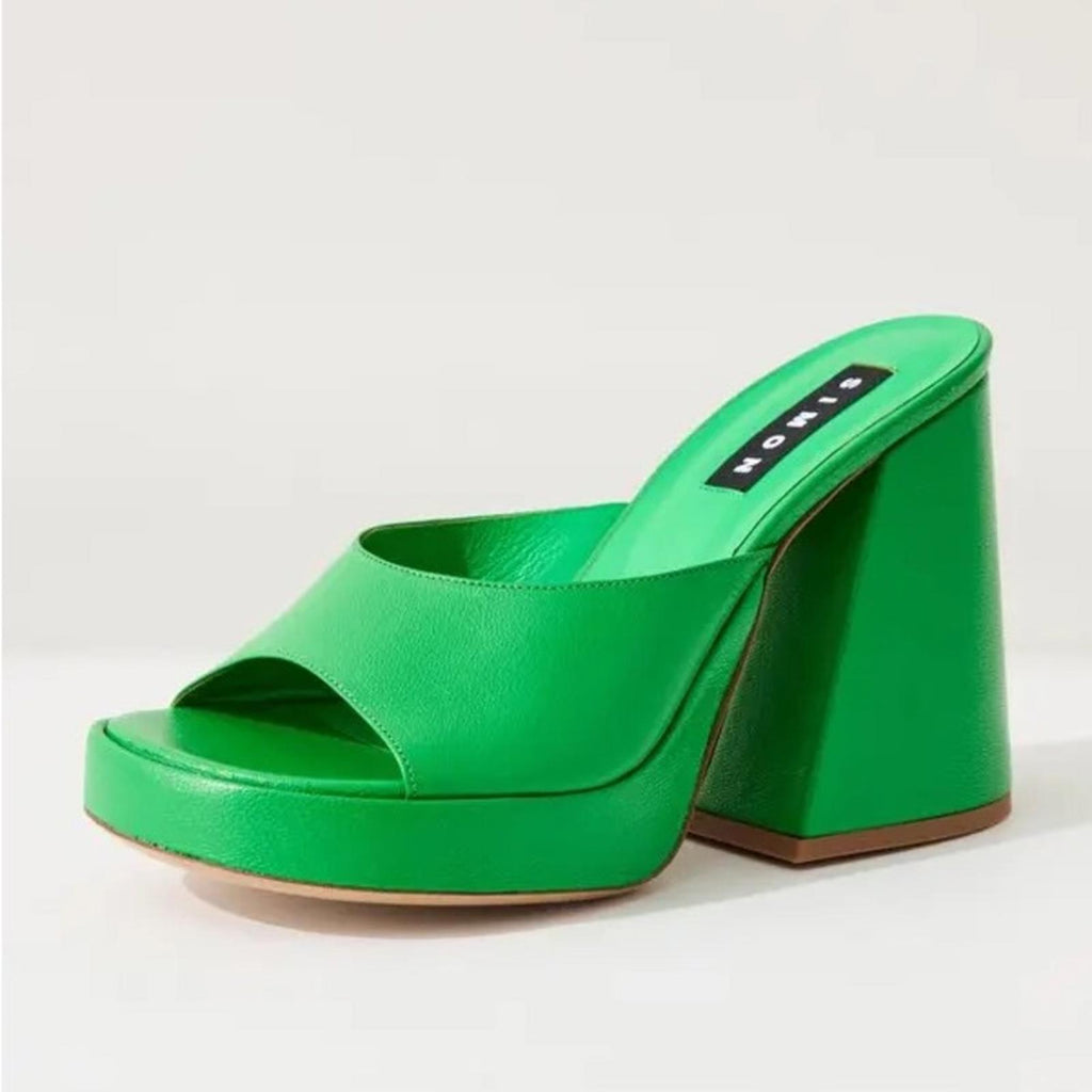 Simon Miller Slice High Heel Sandals in Green, Size 36, NEW in Box w/DustBag