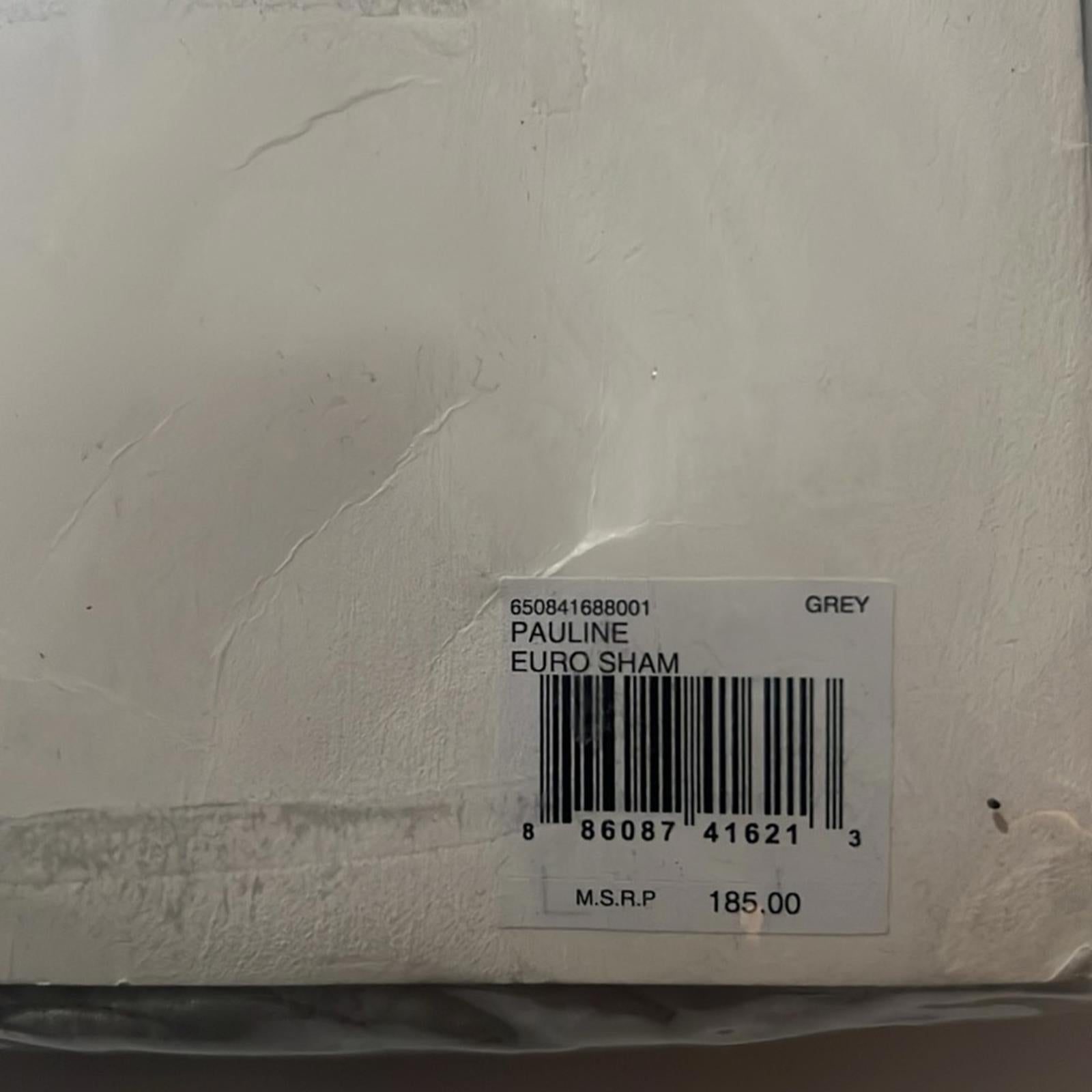 Ralph Lauren Home Pauline Euro Sham in Grey, New w/Tag $185