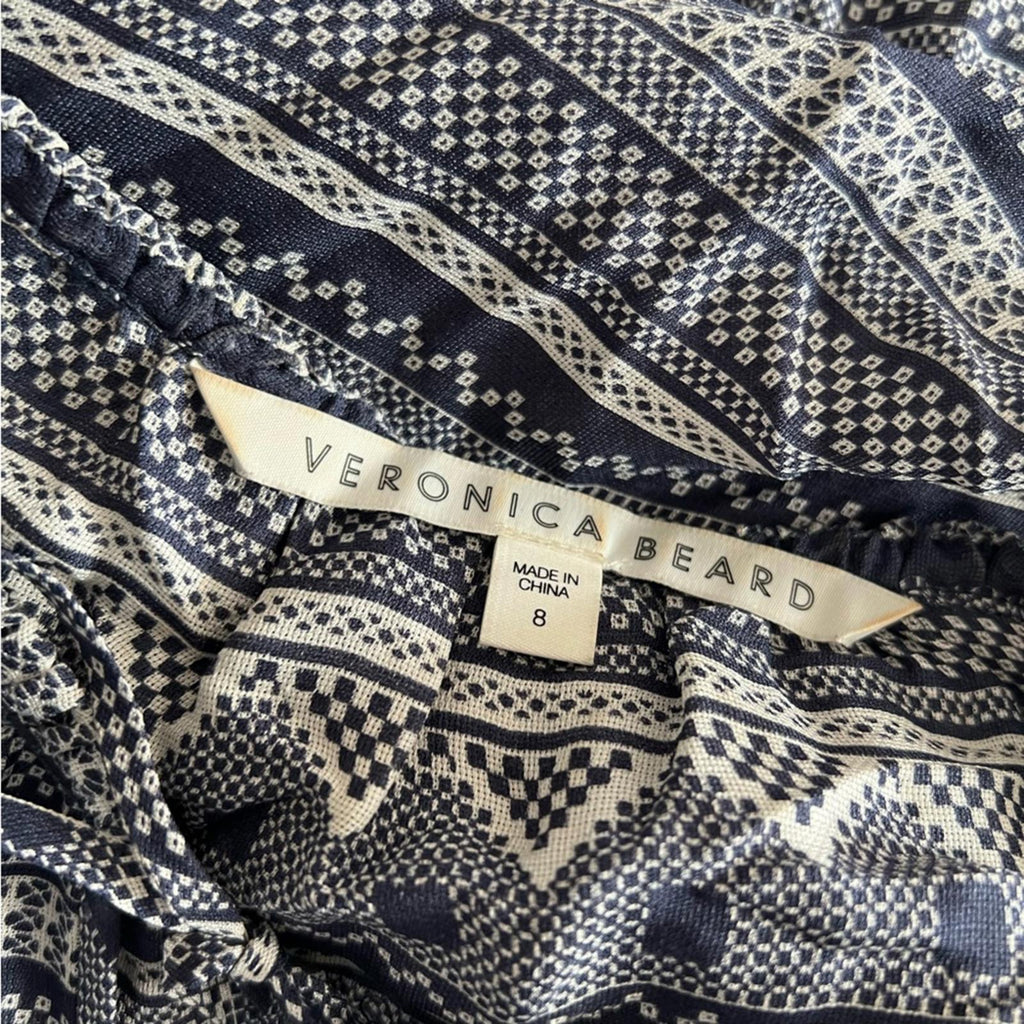 Veronica Beard Agathe Silk Multipattern Dress, Size 8 Retail $595 (Excellent)