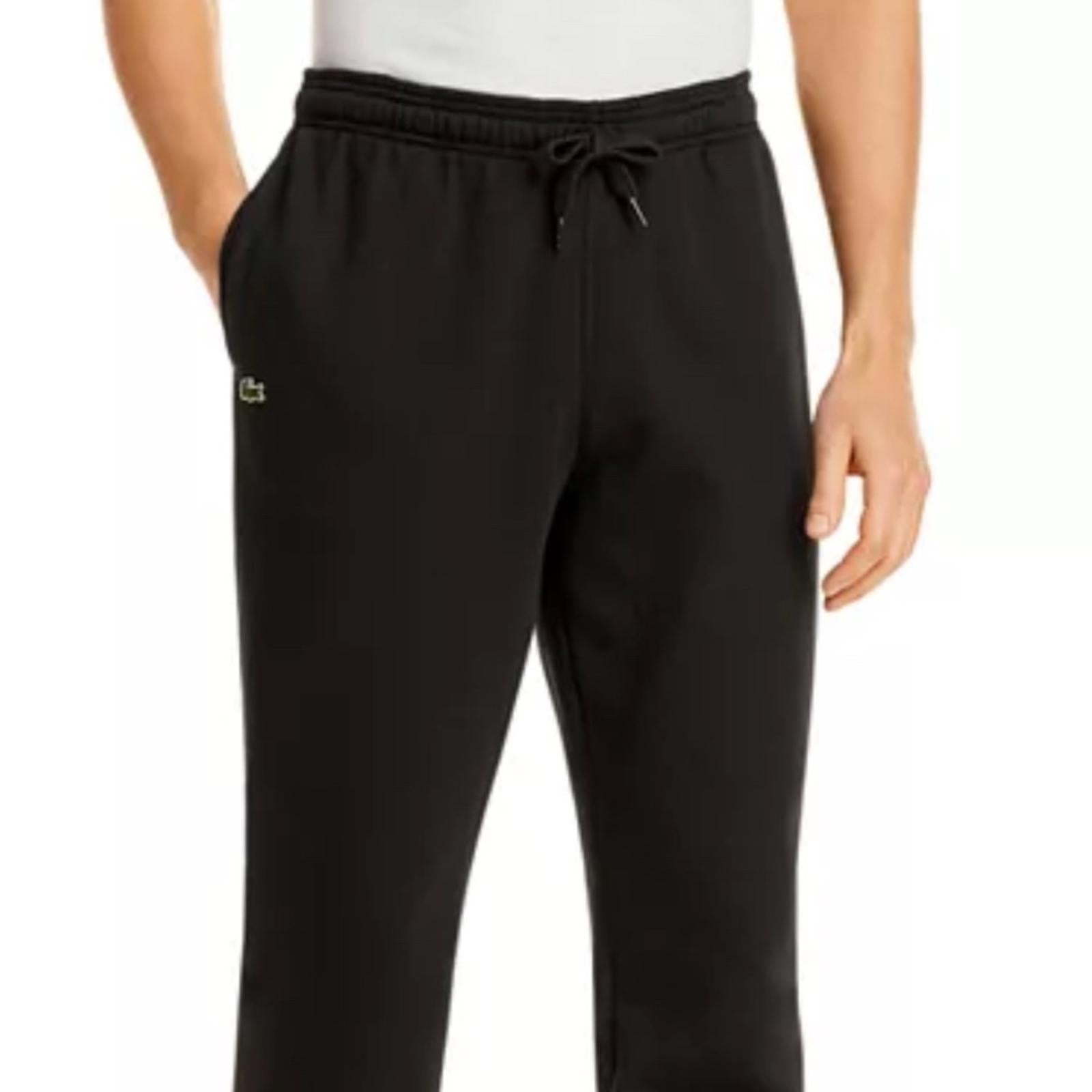 Lacoste Cotton Sweatpants in Black, Size XL, New w/Tag