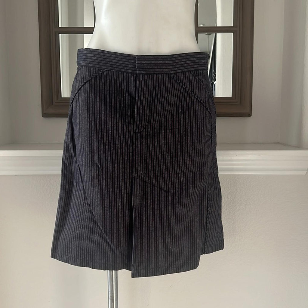 Marc Jacobs Structured Striped Cotton Denim Skirt, Size 10 EXCELLENT!