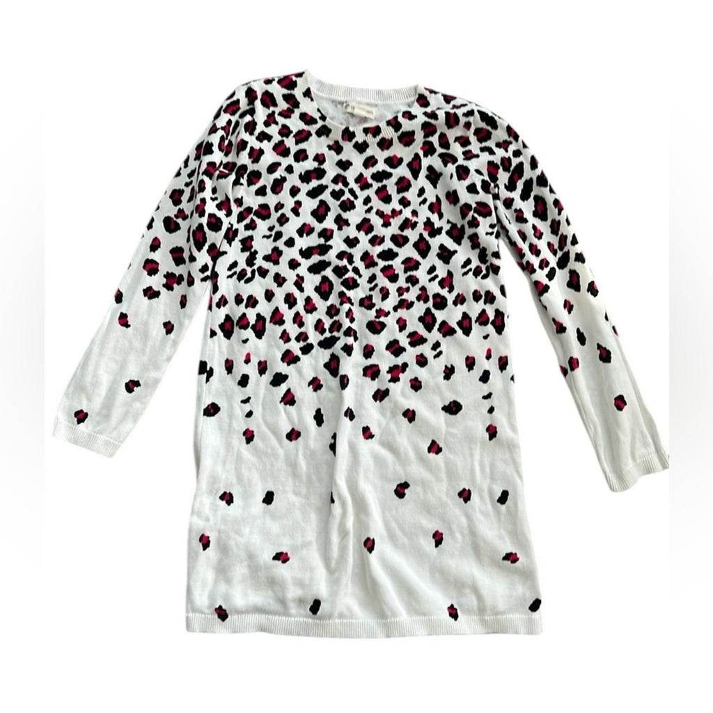 Tucker + Take Animal Print Long-Sleeve Sweater Dress, Size 7 EXCELLENT