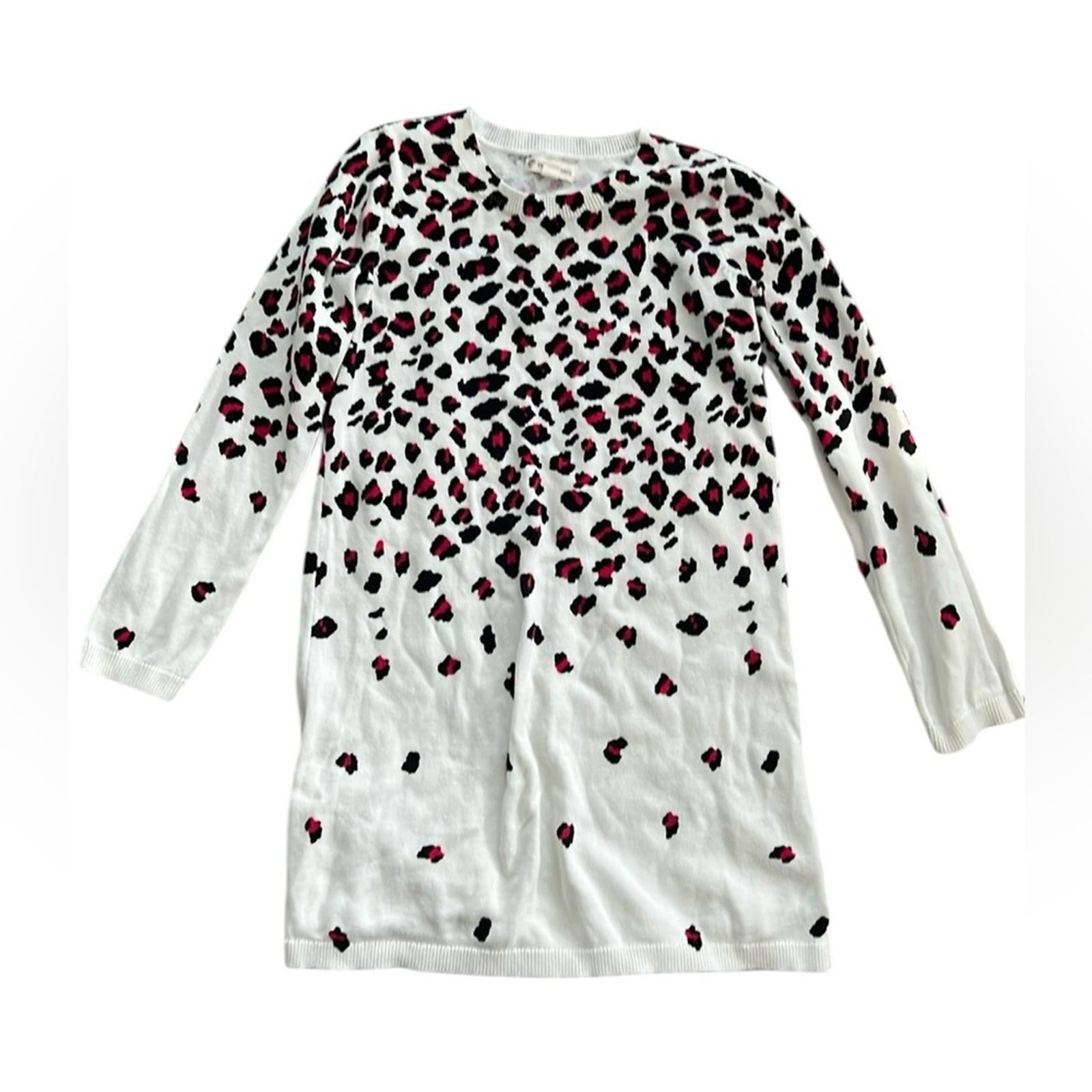 Tucker + Take Animal Print Long-Sleeve Sweater Dress, Size 7 EXCELLENT