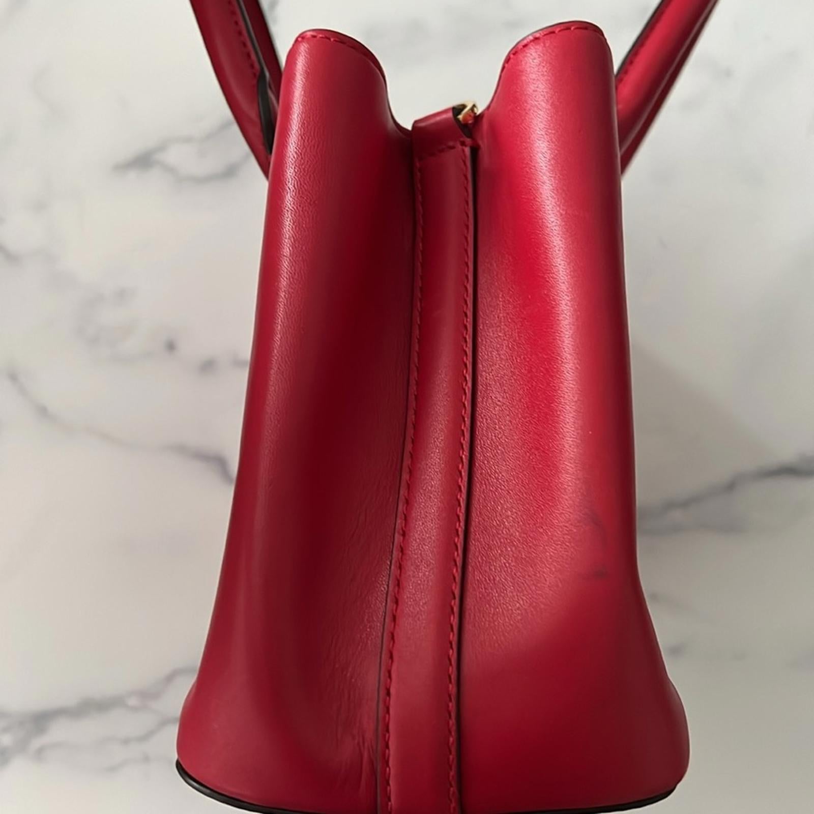 Lauren Ralph Lauren Marcy 26 Small Satchel in Red, NEW w/Tag Retail $350