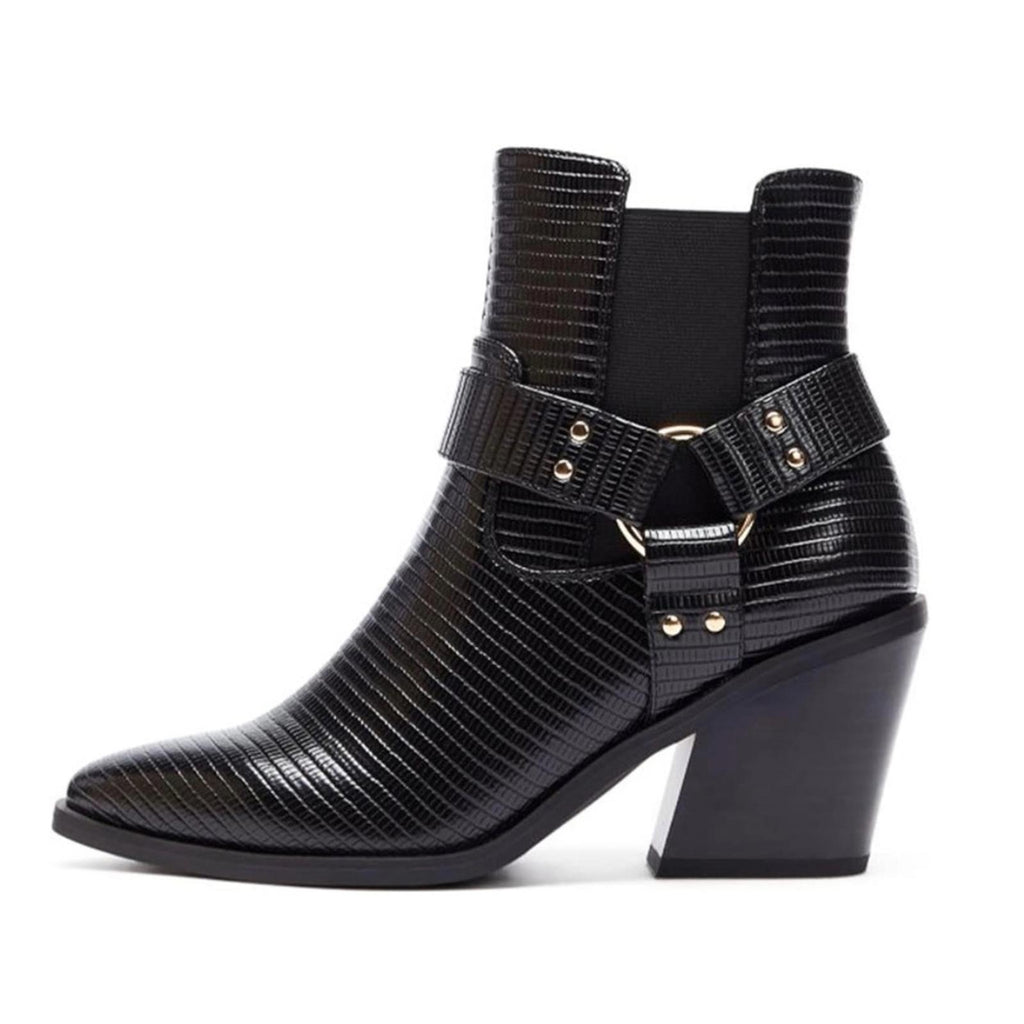 Shoe Dazzle Dasey Pointed Toe Cowgirl Ankle Boots Size US6, EU36.5 New w/o Box