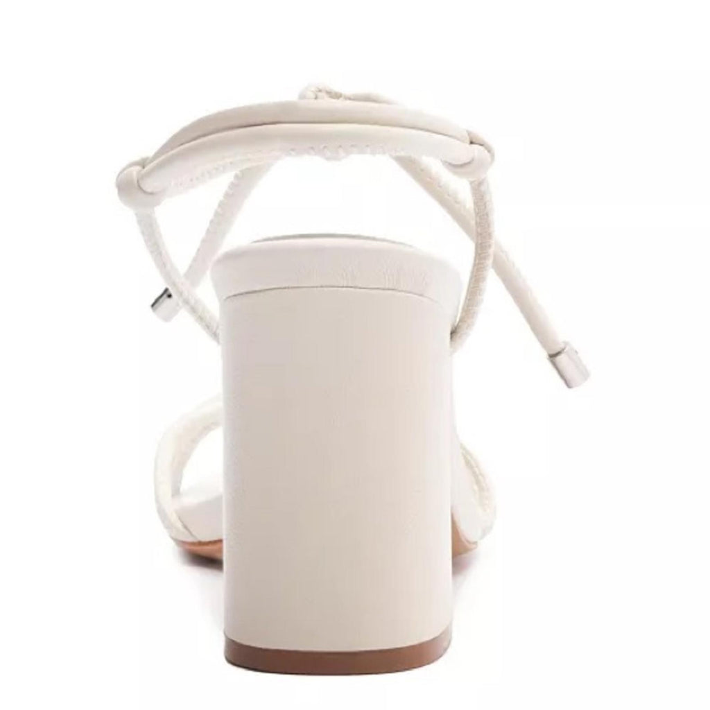 Schutz Women's Kate High Block Sandals in White, NWT, Size 6.5