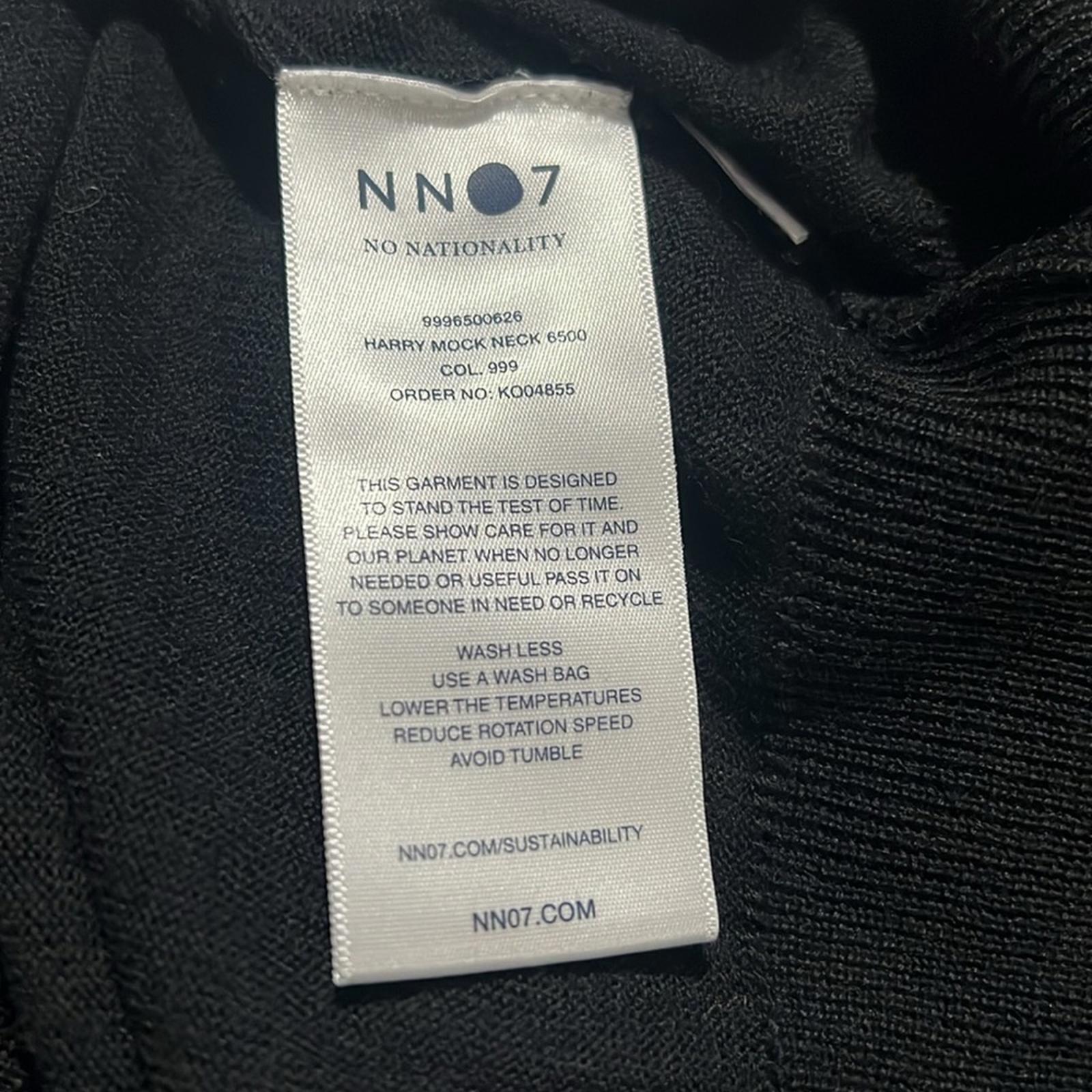 NN07 Harry Mock Neck Sweater in Black, Size S NEW w/Tag $185