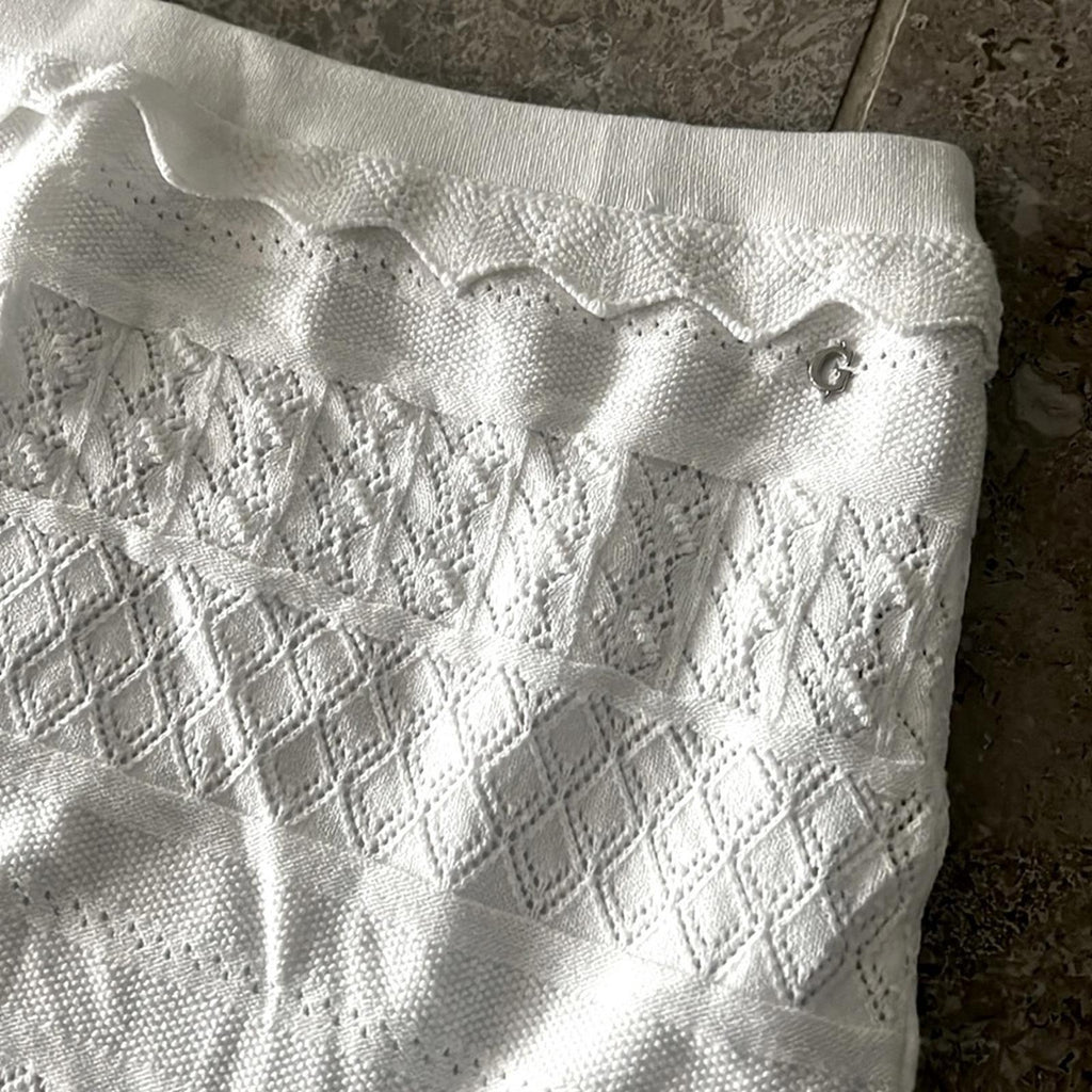 NEW Guess Pointelle Deeta Skirt in Pure White, Size XL New w/Tag
