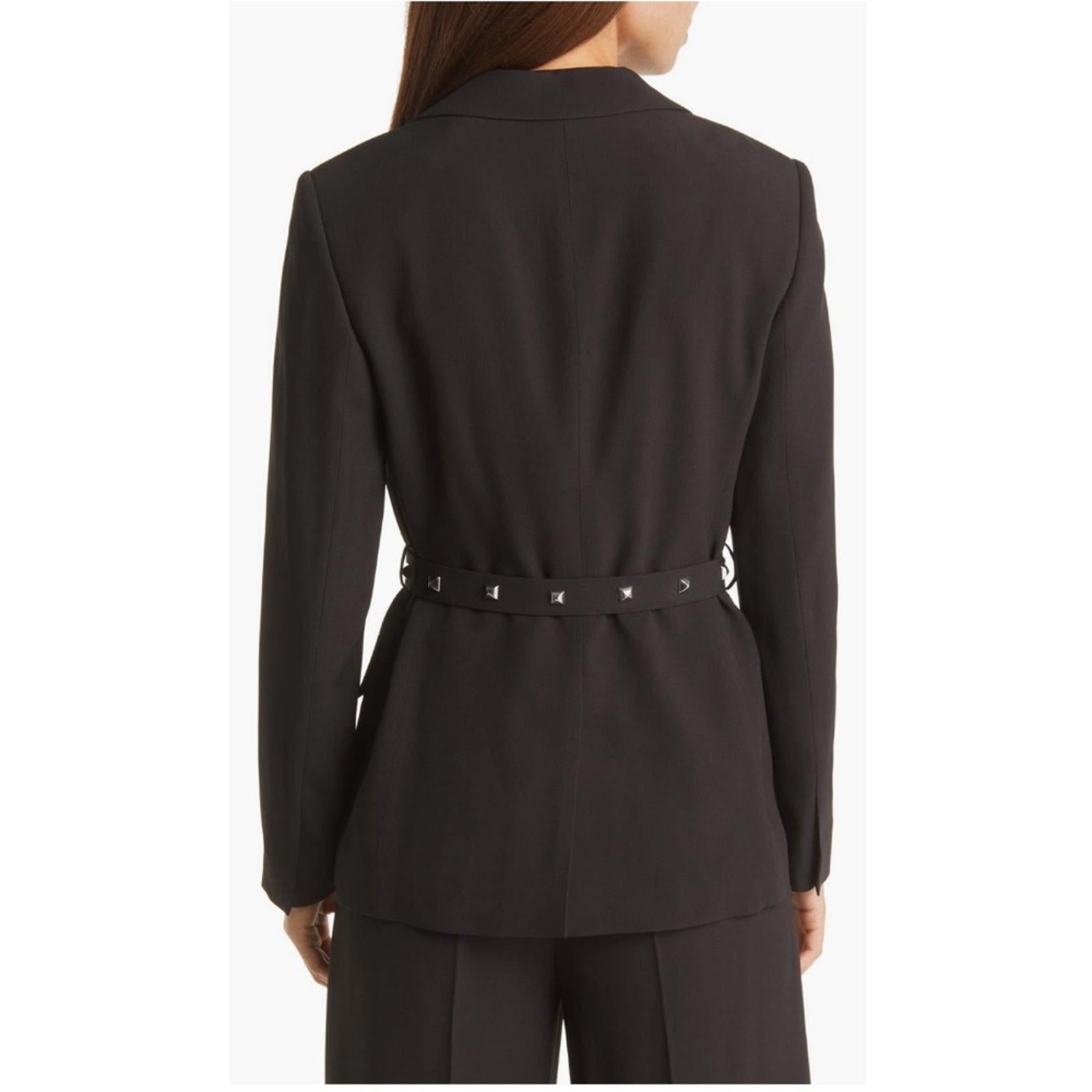 BOSS Jiriva Belted Jacket in Black, Size EU32 | US0 New w/Tag $645 SOLD OUT!